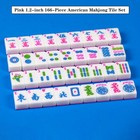 Pink American Mahjong Set 166 Mahjong Tiles 1 2-inch American Mahjong Game Set