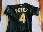 Antonio Perez  4 Oakland Athletics A s 2006 Game Used Worn Mlb Jersey