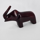 Hand-carved Abstract Elephant Sculpture     Minimalist Raised Trunk