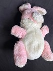 Vintage 1979 Dan-dee Imports Pink White Plush Bunny Rabbit As-is Damage