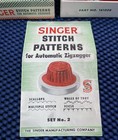 Vintage Singer Red Stitch Patterns For Automatic Zigzagger 161008 Mixed Set 