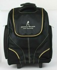Johnnie Walker Whiskey Keep Walking Embroidered Black Rolling Overnight Suitcase