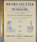 Antique Bromo Seltzer Sheet Music   Advertisement No Cocaine Codeine Or Morphine