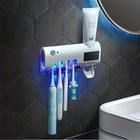Uv Light Sterilizer Toothbrush Holder Cleaner   Automatic Toothpaste Dispenser