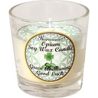  good Luck  Candle With Green Aventurine Semi-precious Stone Dust 
