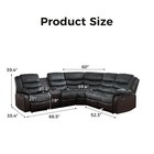 L-shaped Manual Reclining Sectional Sofa Couch  5-seater Home Furniture Sofa Set