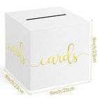 9 1  White Gold Foil Gift Card Box Slot Wedding Reception Raffle Money Envelope