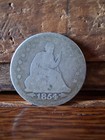 1854-p Silver Seated Liberty Quarter 