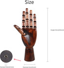 Wooden Hand Model For Artists  Articulated Mannequin Left Hand Figure  10 2-inch