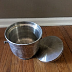Vintage 1950s Hammered Metal Ice Bucket W  Lid By Ray Bt-150 Made In Italy 7 5 h