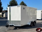 New 7  X 14  Pace Journey Se V-nose Ramp Door Enclosed Cargo Trailer