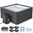 Naizea 4-6 Person 225 Gal Alum Alloy Hot Tub Spa 1350w Heater W 90 Bubble Jets