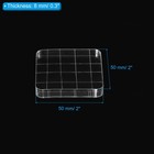 3 Pack Acrylic Stamp Blocks 2x2 Inch Square Shape With Grid Lines For Crafts
