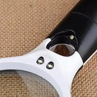 New 45x Handheld Magnifying Glass Reading Lens 3 Led Light Jewelry Loupe White 