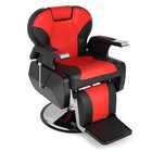 All Purpose Hydraulic Barber Chair Recline Salon Chair Beauty Spa Brown   Red
