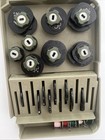  vintage Necchi Supernova Accessories Lot Cams Buttonholer Feet Case Italy 