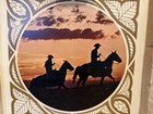 Vintage Falstaff Beer Sign Cowboy Horses Sunset St Louis Mo