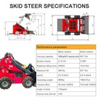 Free Shipping Wheel Type New  1896lbs Mini Skid Steer 23hp Gas Epa Engine Usa
