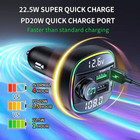 Bluetooth 5 0 Car Wireless Fm Transmitter Adapter Usb Pd Charger Aux Hands Lot