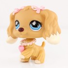 Pet Shop Lps Cocker Spaniel 748 Yellow Body Blue Eyes With Cute Accessories Rare