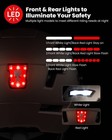 Bike Helmet With Usb Rechargeable Led Lights Removable Goggle E3-10l Titanium