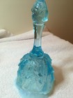 Vintage Fenton Aqua Blue Opalescent Bluebells Temple Bell