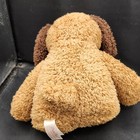 Dan Dee Stuffed Brown Dog Fuzzy Plush Bow Soft Shaggy Floppy Eye Patch