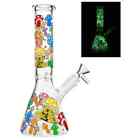 10 Inch Colorful Mushroom Beaker Bong Glass Bongs Water Pipe Hookah 14mm