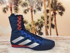 Adidas Box Hog 4 Boxing Mma Shoes Hp6880 Blue Silver Red Men s Size 11 5 New 