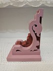 Vintage Victorian Style Wood Corbel     8 5  Decorative Scroll Bracket  Pink   Red