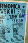 1997 Blues Tour Poster Signed Greg Fingers Taylor Johnny Sansone Jimmy Buffet