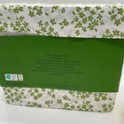 Kate Spade King Sheet Set 4pc White With Green Flowers 100  Cotton Percale New 