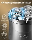 Vovo Head Shavers For Bald Men 2 Speed 6d Electric Face Shaver Silver