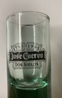 1 Green Tinted Shot Glasses Jose Cuervo Dos Siglos Man Cave Bar Barware