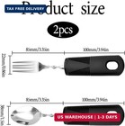 Bendable Adaptive Utensils 1 Pcs Spoon 1pcs Fork black   For Elderly  Disabled P
