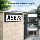 Solar Address Sign  Lighted Address Plaque Outdoor Waterproof Ip65  Illuminated