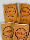 Lot Of 6 Vintage 1940s Shell Oil Wwii Era Gas Station  Highway Road Maps