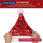 Sequin Santa Hat  Glitter Knitted Xmas Beanie For Adult Men Women