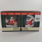 Coca-cola Trim-a-tree Collection Santa Claus Ornaments 2-pk Vntg  34    49 Ad