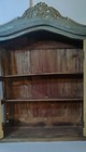 Vintage Rustic French Country Glass Wood Arched Top Wall Display Cabinet 25 X 20