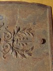 Antique Ornate Cast Iron Fireplace Cover French Fleur De Lis 20 25x13 5  