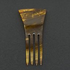 Vintage Art Deco Faux Tortoise Shell Hair Comb Clear   Green Rhinestones