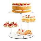 4-tier Cupcake Stand Round Clear Cup Cake Dessert Pastry Display Tower Holder
