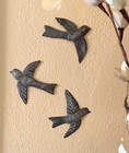 Metal Birds  set Of 5  Handmade  Fair Trade  Recycled Haitian Wall D  cor  4 x5 