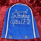 Vintage Funeral No Parking Meter Cover Screen Printed Embroidery Mortuary