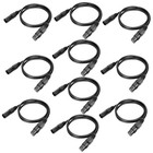 3 2ft Dmx Cables  3-pin Xlr Male To Female Lighting Signal Cable For Stage Use