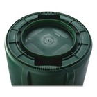 Rubbermaid Commercial 2632dgr 32 Gal  Vented Round Brute Container - Dark Gn New