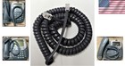 Durable 5-pack 12ft Blue-gray Handset Cords For Avaya Phones - Rj9 Compatible