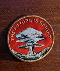 The Future Is Bright Nuclear Bomb Mushroom Cloud Embroidered Iron On Patch 3 25 