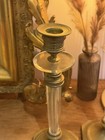 Pair Of Crystal And Brass Candelabra Xix